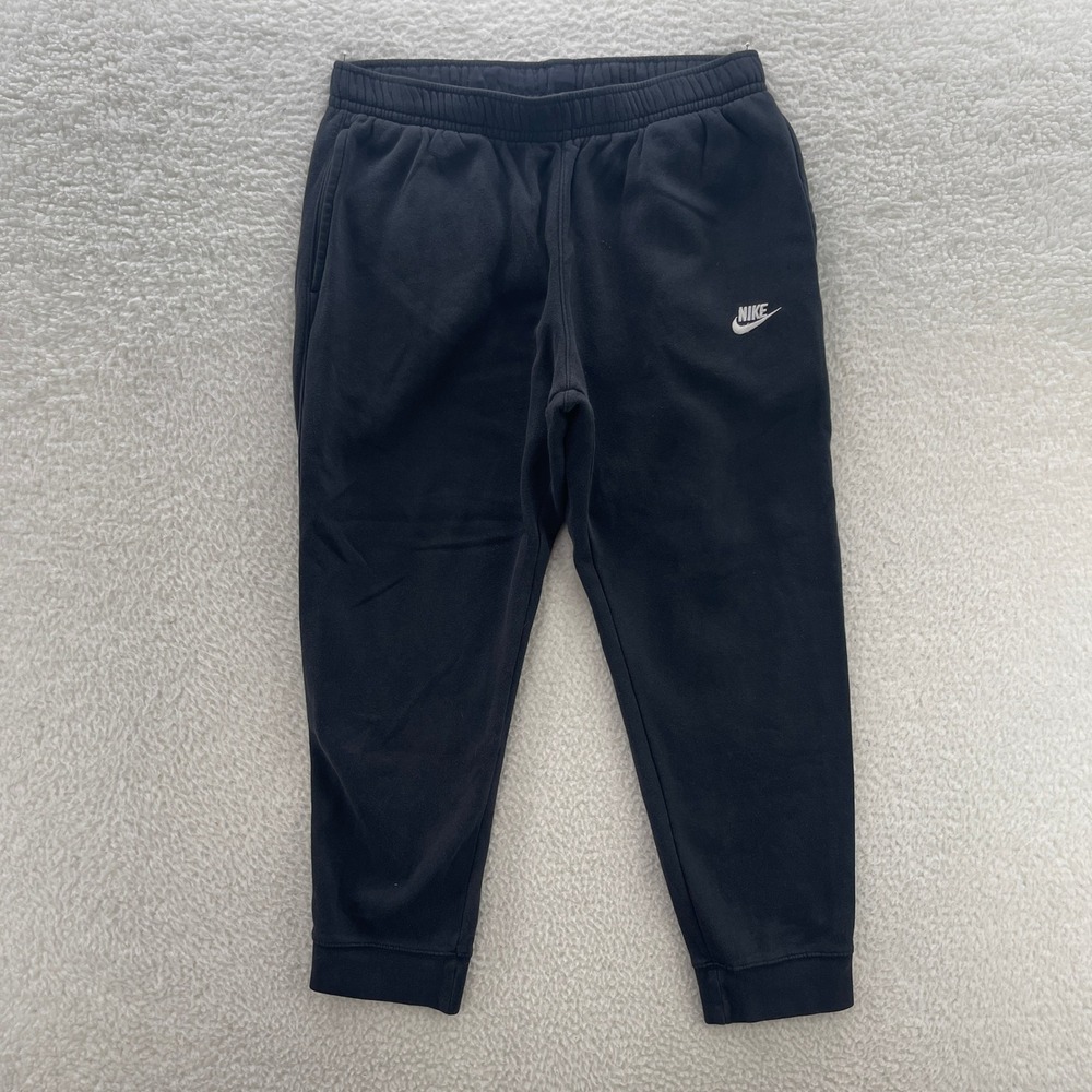 Nike Sweatpants Mens XL Black Sportswear Club Fleece Tapered Fitness Joggers Gym - Picture 1 of 8